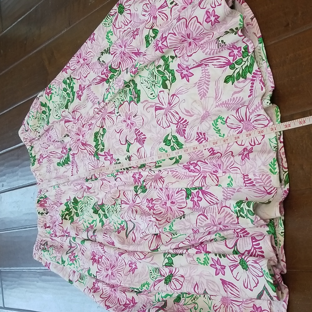 Woman Within Linen Blend Colorful Flowy Floral Midi Shirt Size Large - Picture 6 of 9